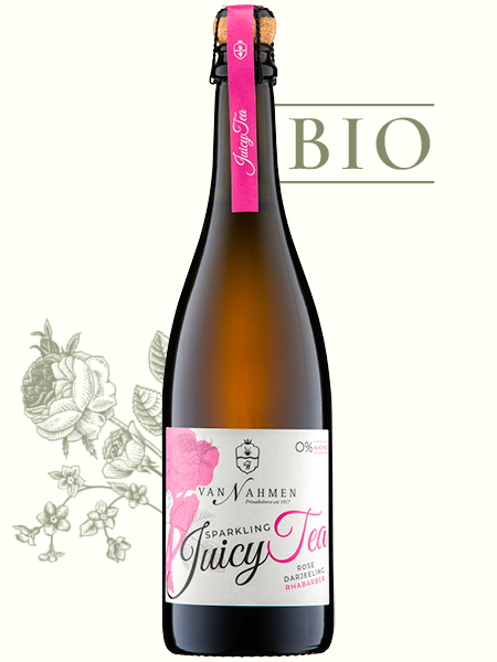 Sparkling Juicy Tea Rose-Darjeeling-Rhabarber Bio