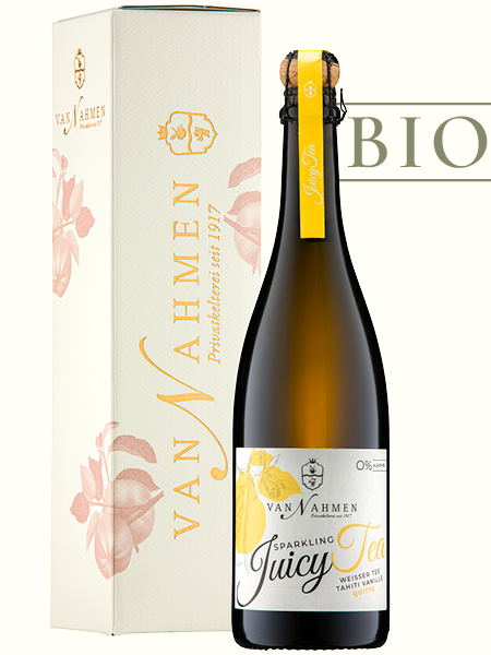Geschenk Sparkling Juicy Tea Weißer Tee-Tahiti Vanille-Quitte Bio
