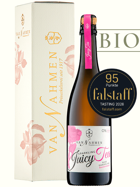 Geschenk Sparkling Juicy Tea Rose-Darjeeling-Rhabarber Bio